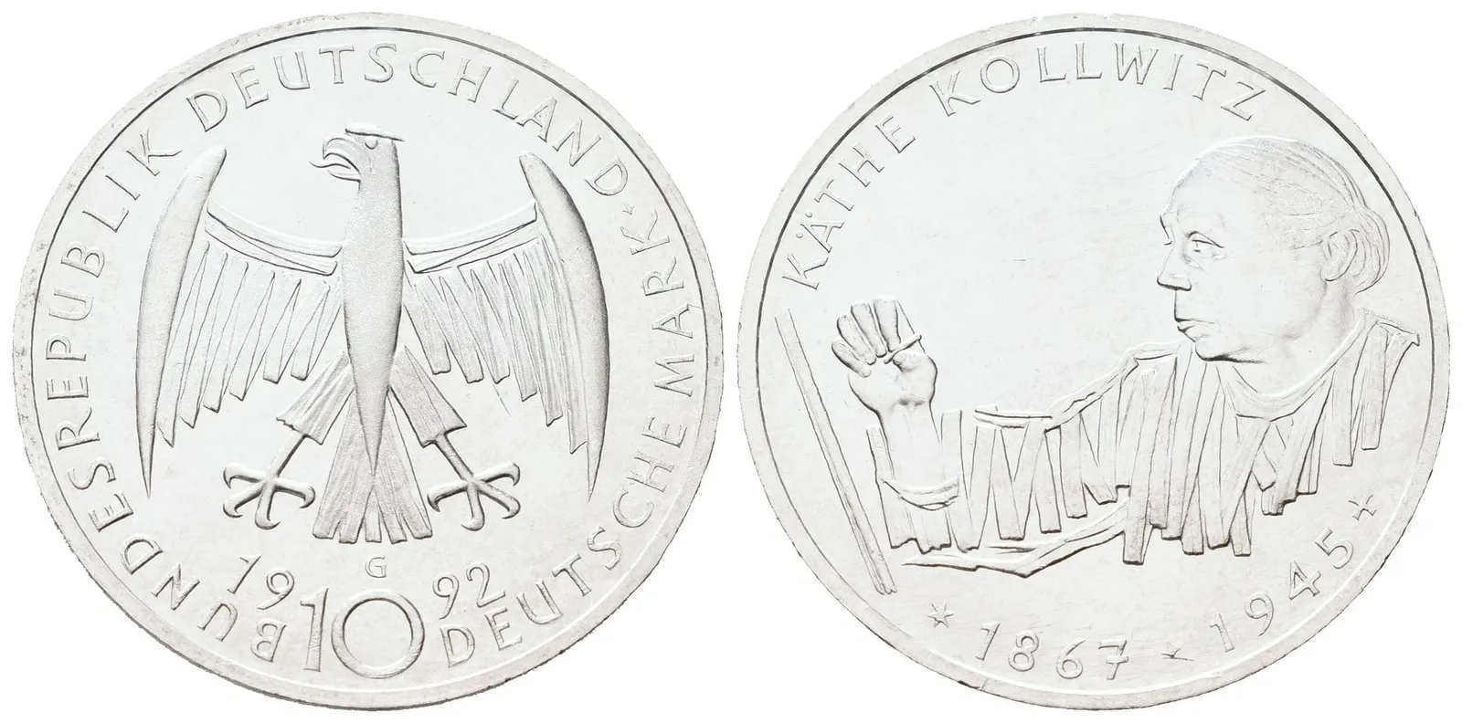 SRN, 10 Marka 1992 - Käthe Kollwitz