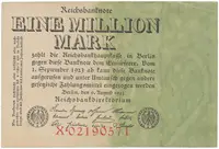 Německo, 1 Million Mark 1923, Ro.100