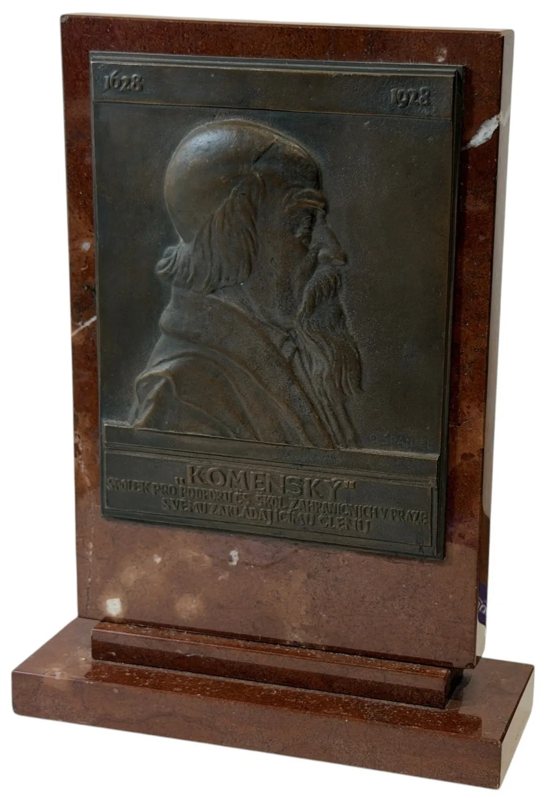 AE Plaketa 1928 - Jan Amos Komenský, spolek pro podporu Čs. škol zahraničních v Praze — 1