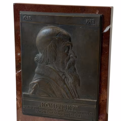 AE Plaketa 1928 - Jan Amos Komenský, spolek pro podporu Čs. škol zahraničních v Praze