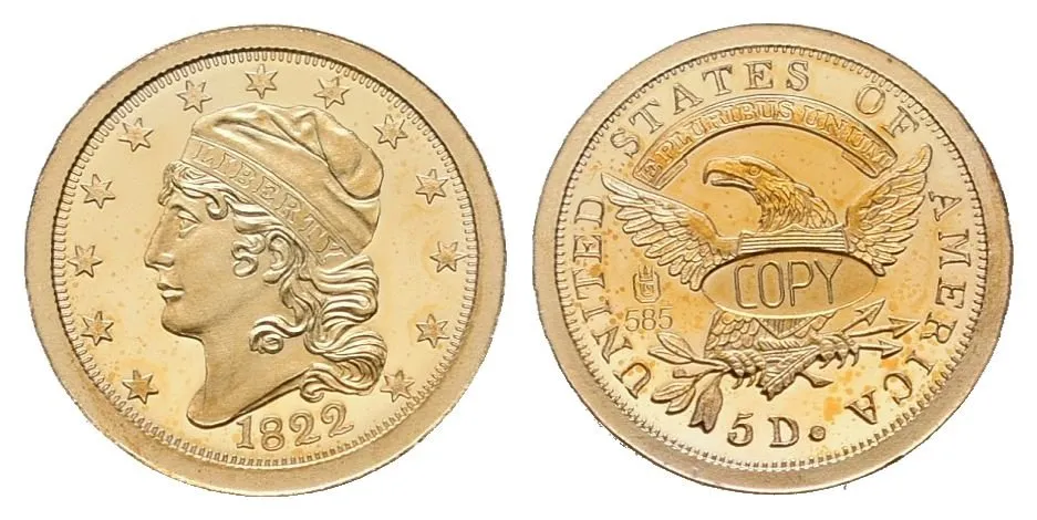 USA, replika 5 Dollars 1822
