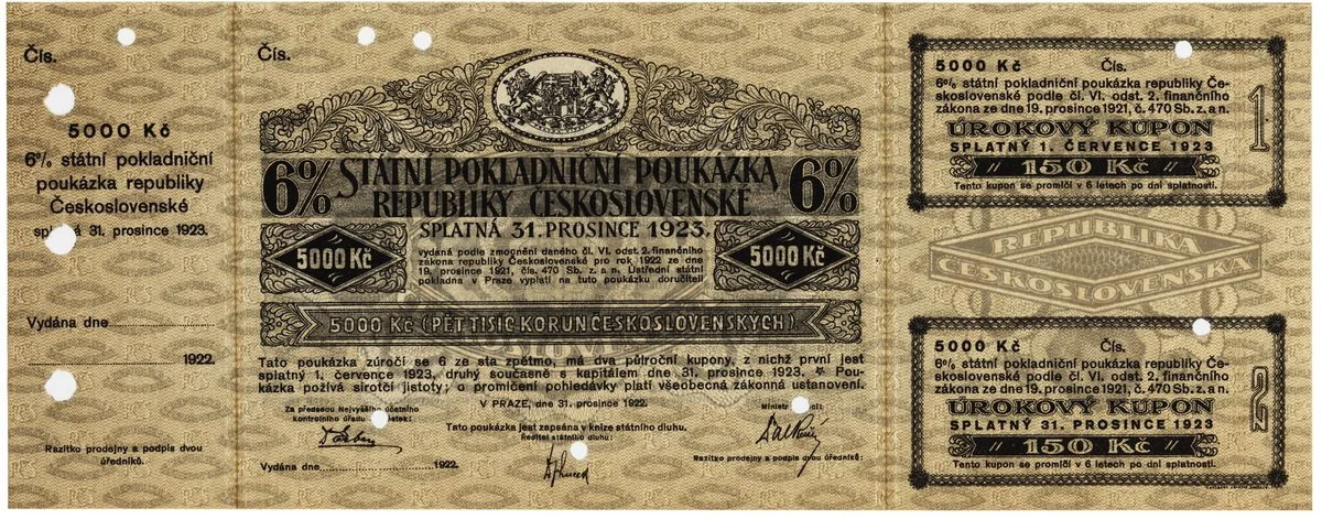 Státní pokladniční poukázky, 1919 - 1939 — 1