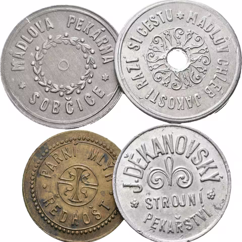 Sobčice - Mádlova Pekárna, Al 27 mm + strojní pekařství J. Děkanovský,