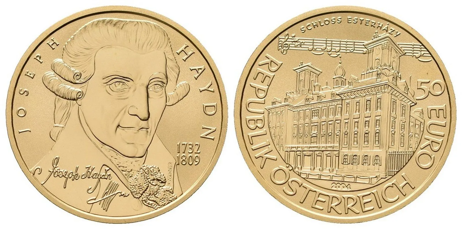 Rakousko, 50 Euro 2004 - Jodeph Haydn