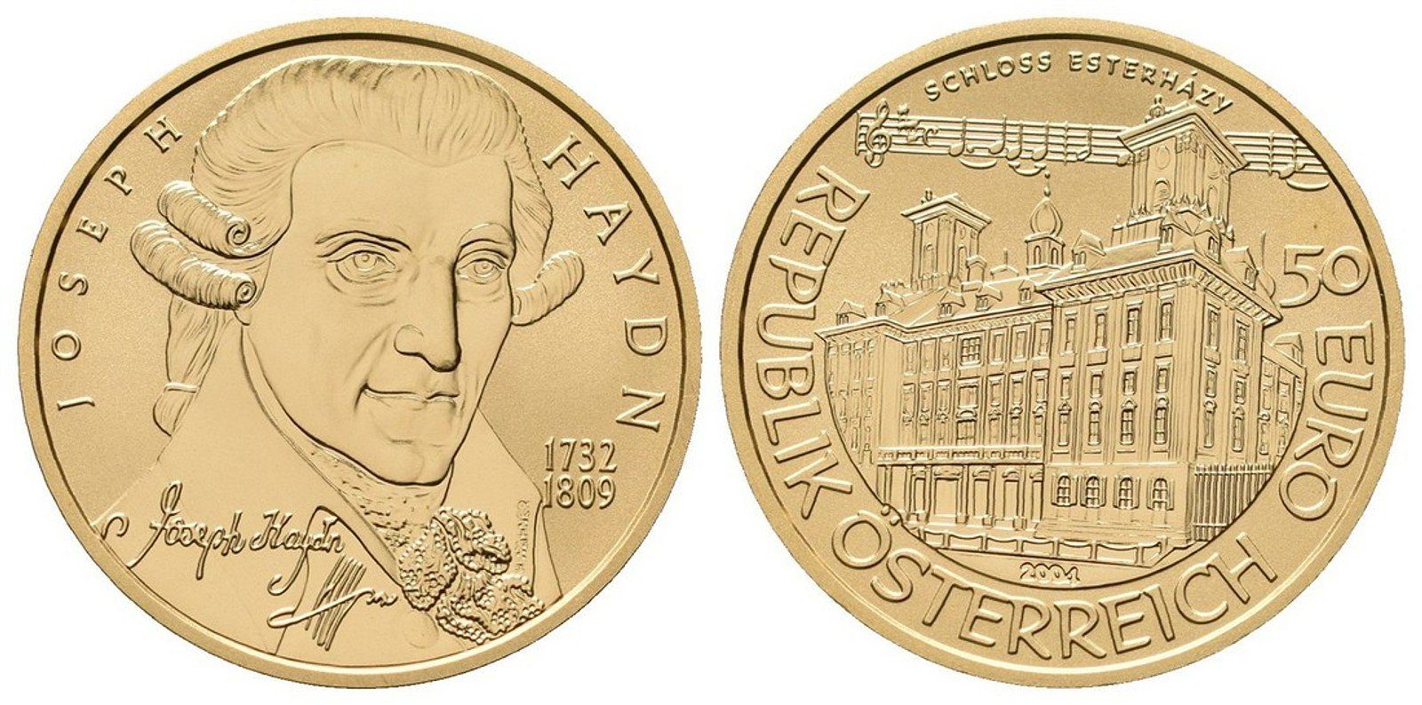Rakousko, 50 Euro 2004 - Jodeph Haydn