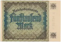 Německo, 5000 Mark 1922, Ro.80c - fotografie 2