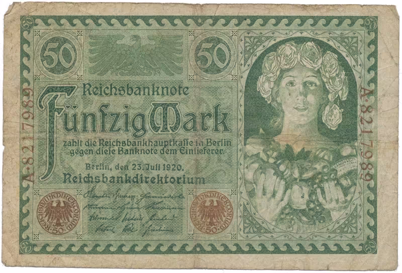 Německo, 50 Mark 1920, Ro.66