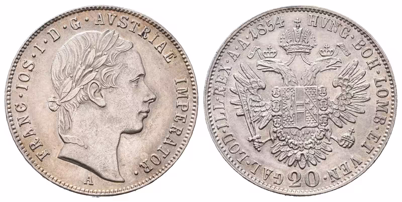 20 Krejcar 1854 A