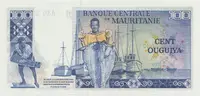 Mauretánie, 100 Ouguiya 1975, nevydaná, P.3A - fotografie 2