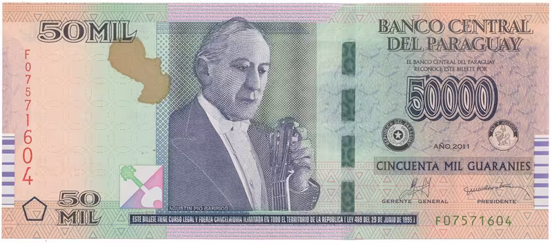 Paraguay, 50.000 Guaranies 2011, P.232c