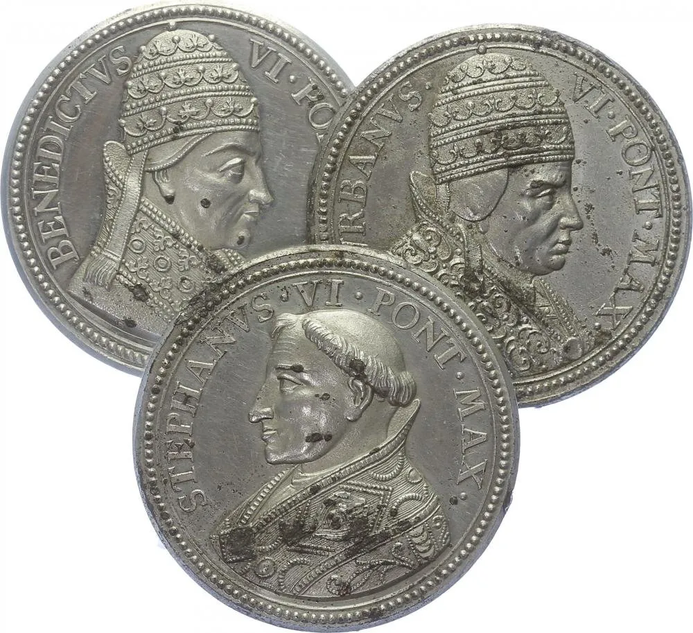 Vatikán - životopisné medaile, cca 18. století — 1