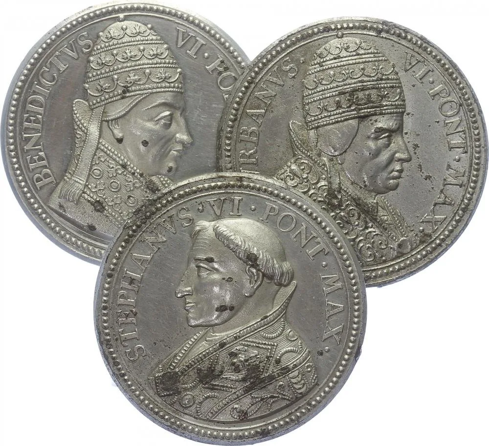 Vatikán - životopisné medaile, cca 18. století — 1