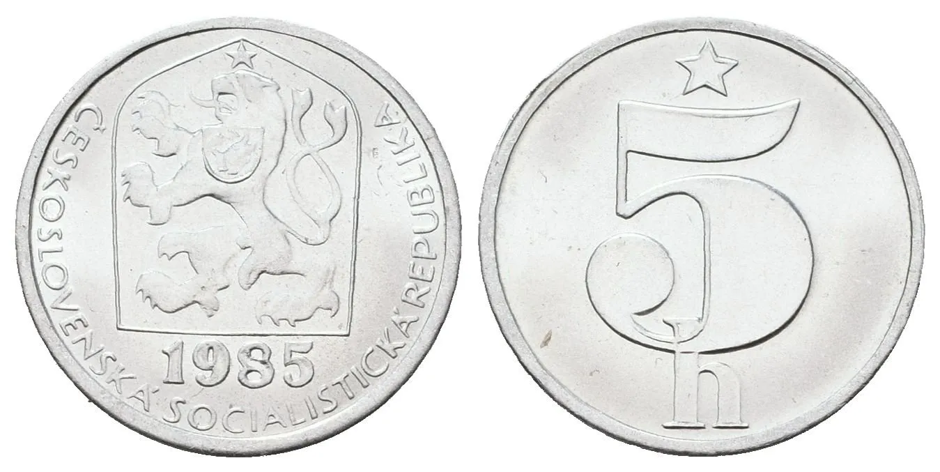 5 Haléř 1985 - ražen jen pro sady