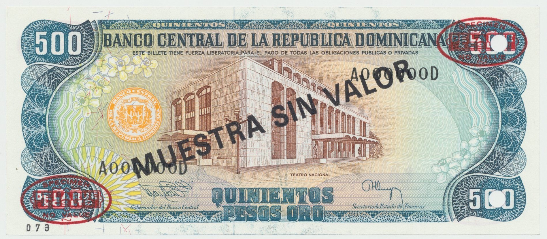 Dominikánská republika, 500 Pesos Oro 1994, P.137s2