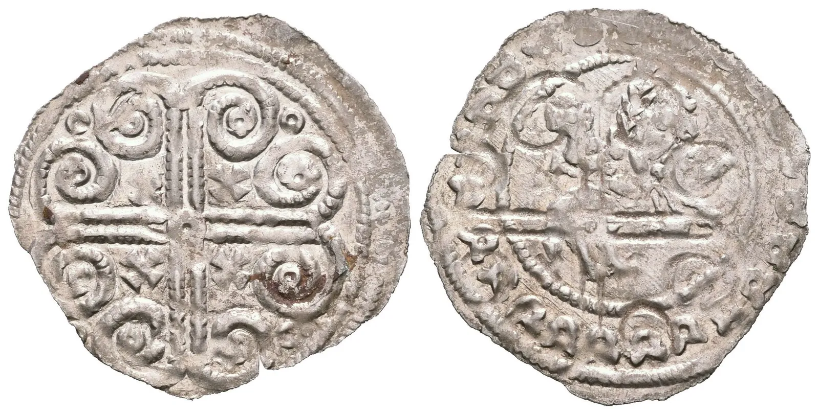 Široký fenik pro 2. křížovou výpravu 1147-1148. Široký berlový kříž s křížky mezi rameny, — 1