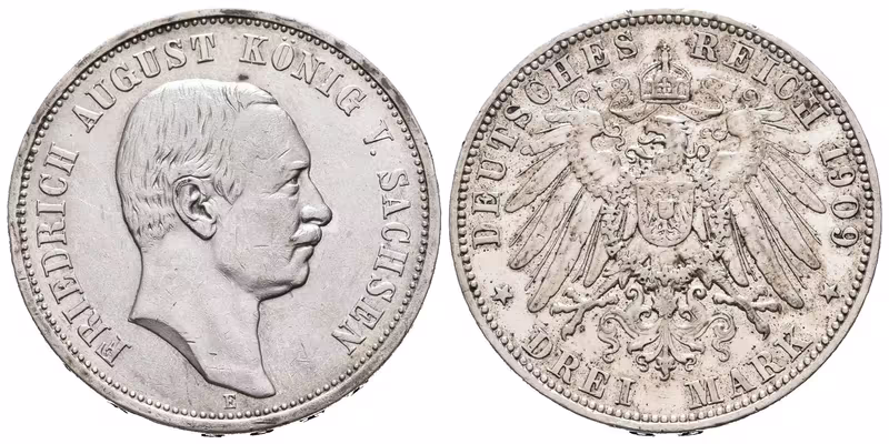 Sasko, 3 Marka 1909 E