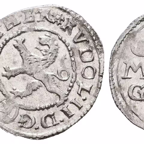 Malý groš 1593, Kutná Hora-Herold, HN.6 (opis 7a), krásná zachovalost, lesk,