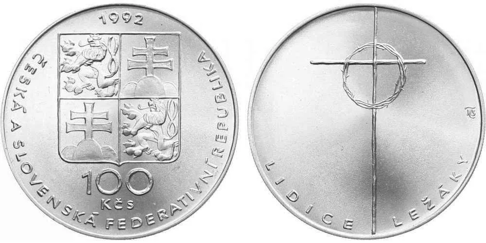 100 Kčs 1992 - Lidice a Ležáky