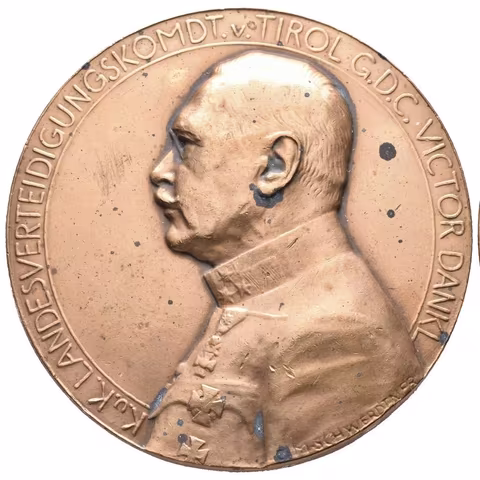 AE Medaile b.l. (1915) - Victor Julius Ignaz Ferdinand svob. pán von Dankl.