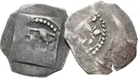 Pfennig se čtyřrázem, mincovna Braunau, pod. Rad.71, Witt.3453, patina, — 1