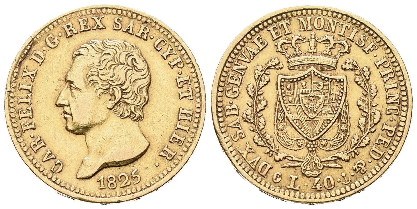 Itálie - Sardínie, Carlo Felice, 1821 - 1831 — 1