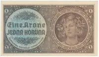 1 Koruna b.d. (1940), první série D001, Hej.30aD - fotografie 2