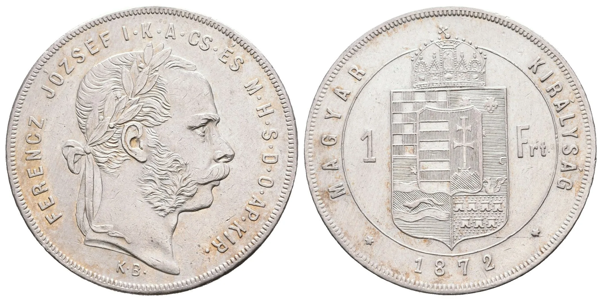 Zlatník 1872 KB, zbytky lesku, patina, škr. — 1