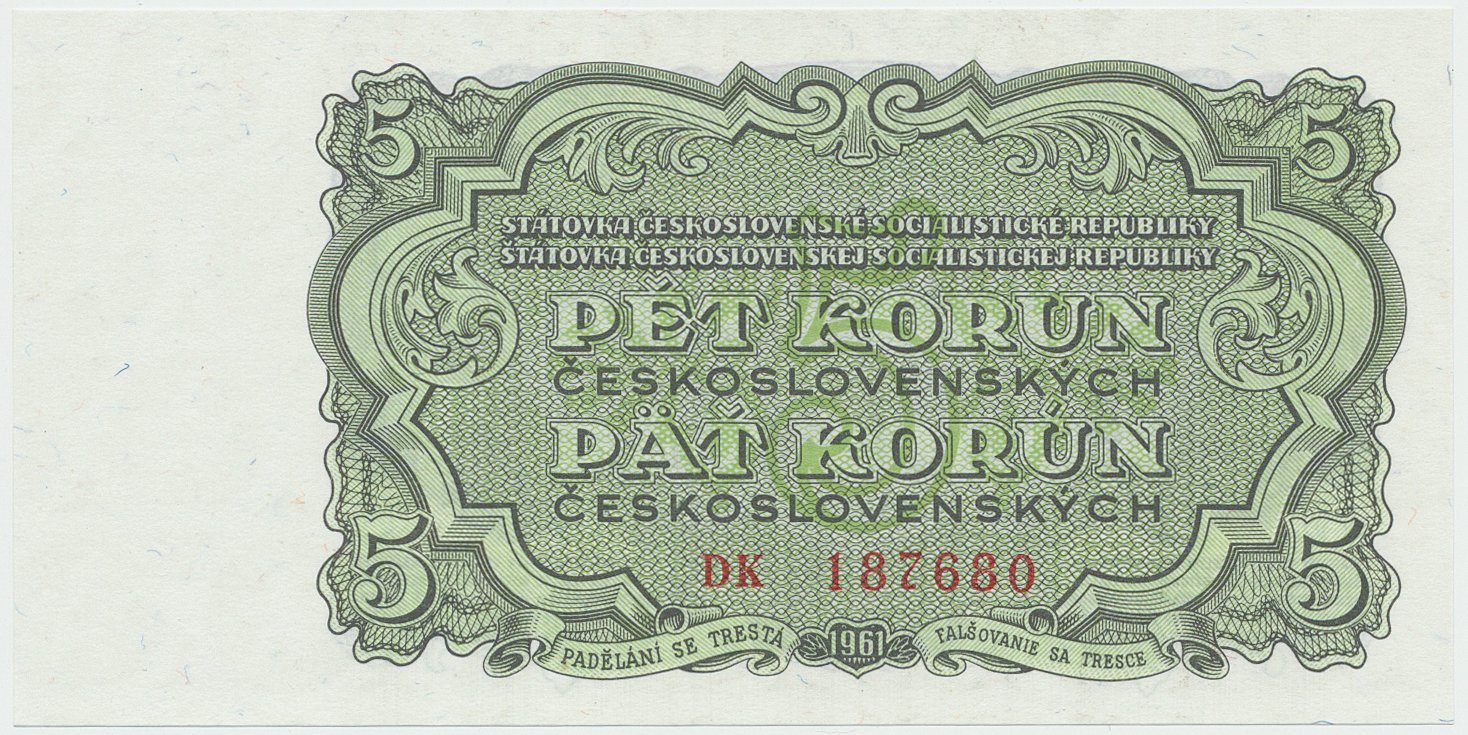 Československo, 5 Koruna 1961, série DK, Hej.99a