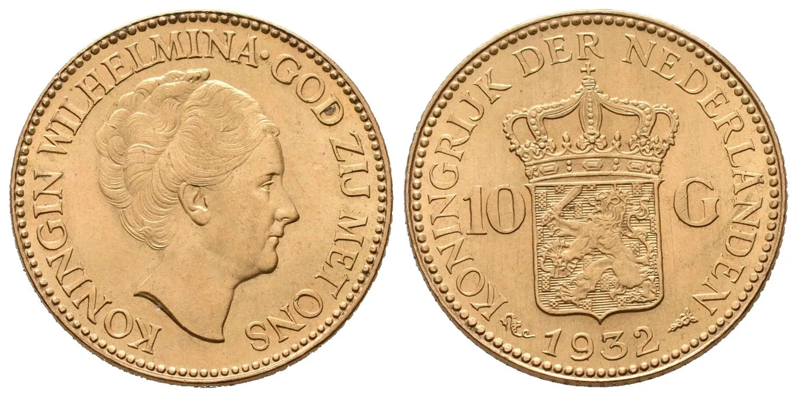 Nizozemí, 10 Gulden 1932