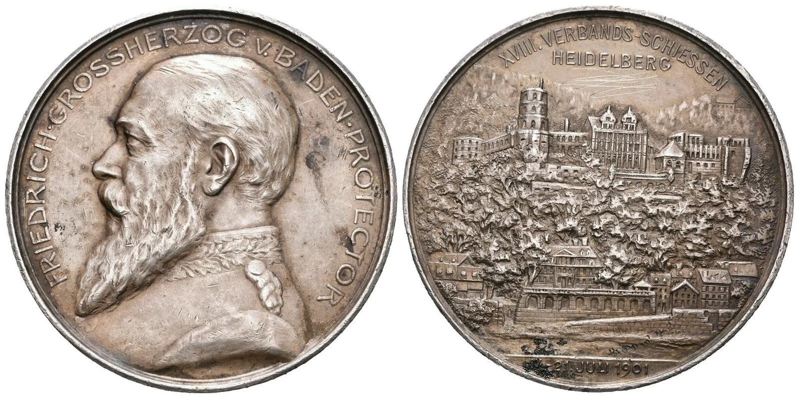 AR Medaile 1901 - XVIII. Spolkové střelby v Heidelberku, pod protektorátem velkovévody — 1