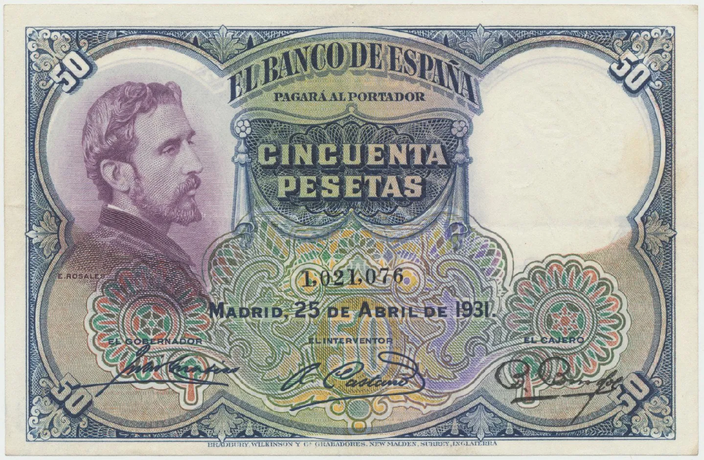 Španělsko, 50 Pesetas 1931, P.82