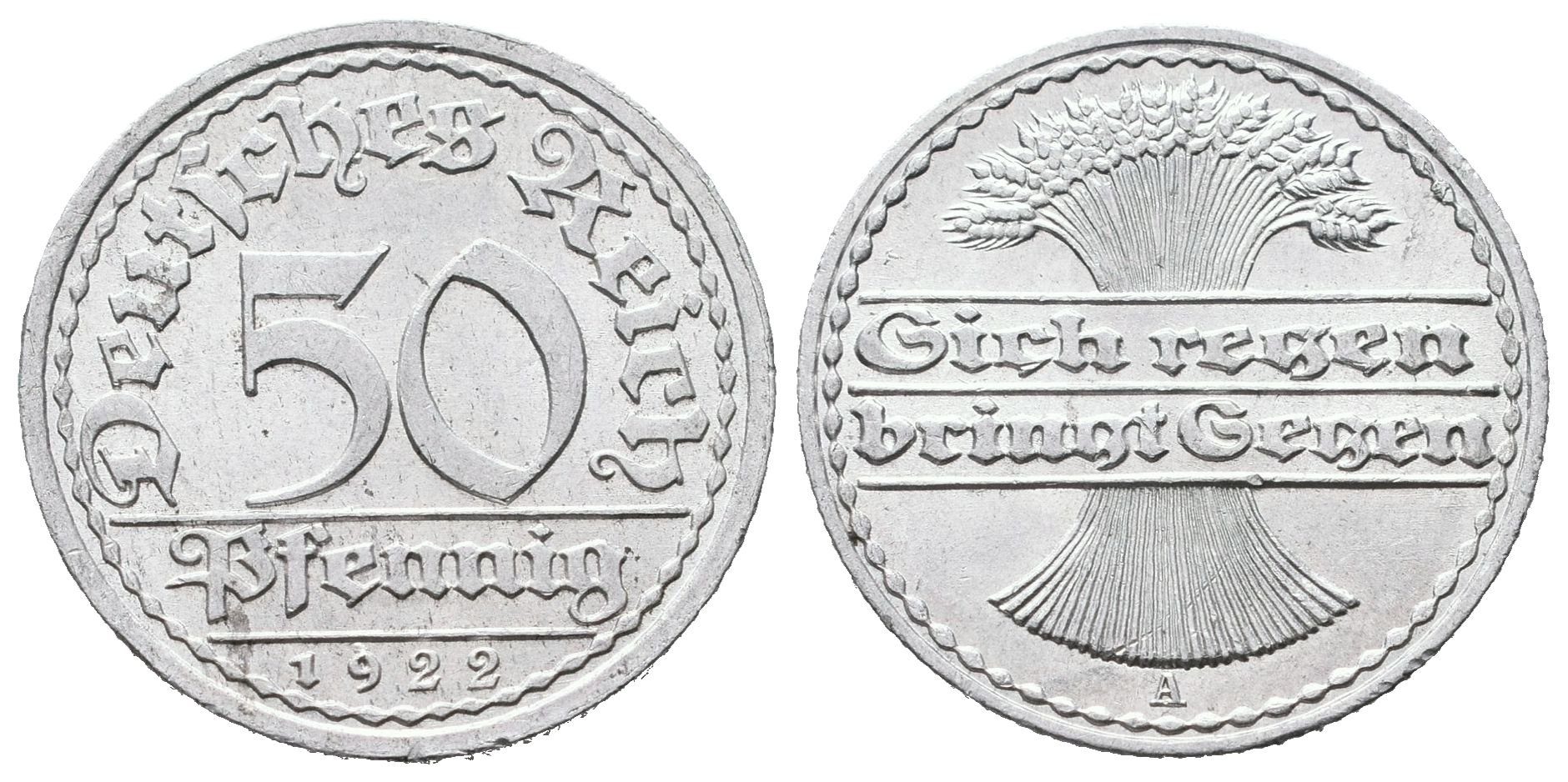 Výmar, 50 Pfennig 1922 A