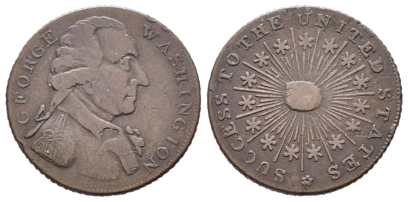 AE Žeton b.l. (1795/pol. 19. stol.) - Washington Success Medal, — 1