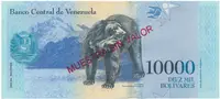 Venezuela, 10.000 Bolivares 2016, anulát - MUESTRA SIN VALOR, P.98as - fotografie 2