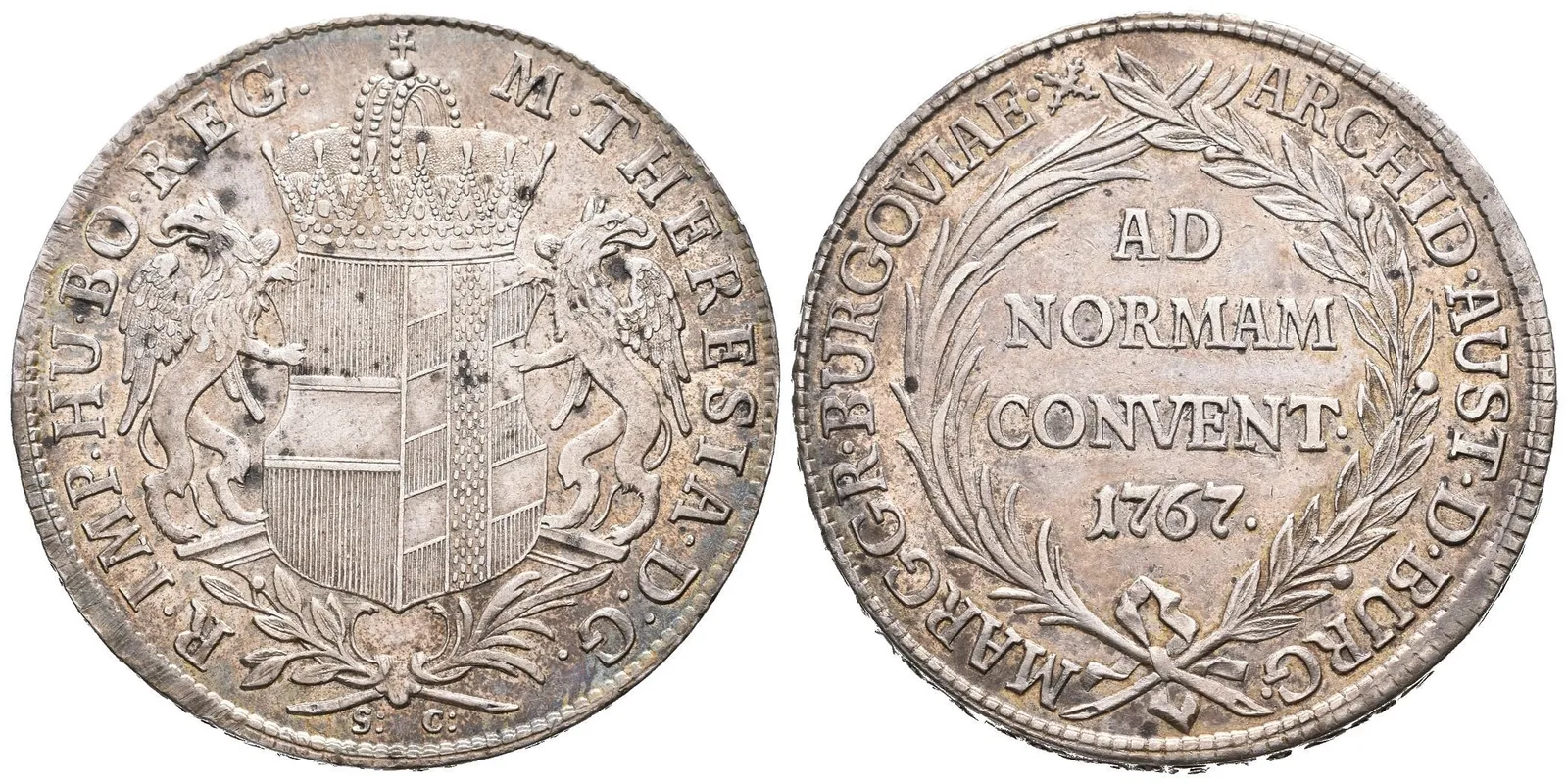Tolar 1767 SC, Günzburg - pro Přední Rakousko, Dav.1148, KM.16, patina — 1