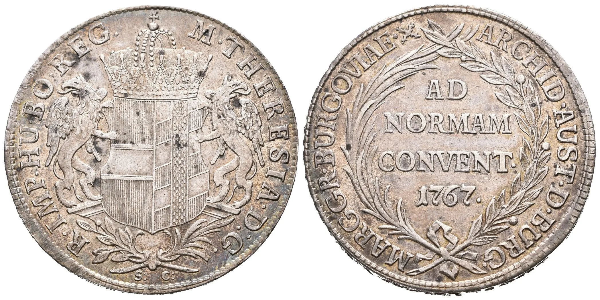 Tolar 1767 SC, Günzburg - pro Přední Rakousko, Dav.1148, KM.16, patina — 1