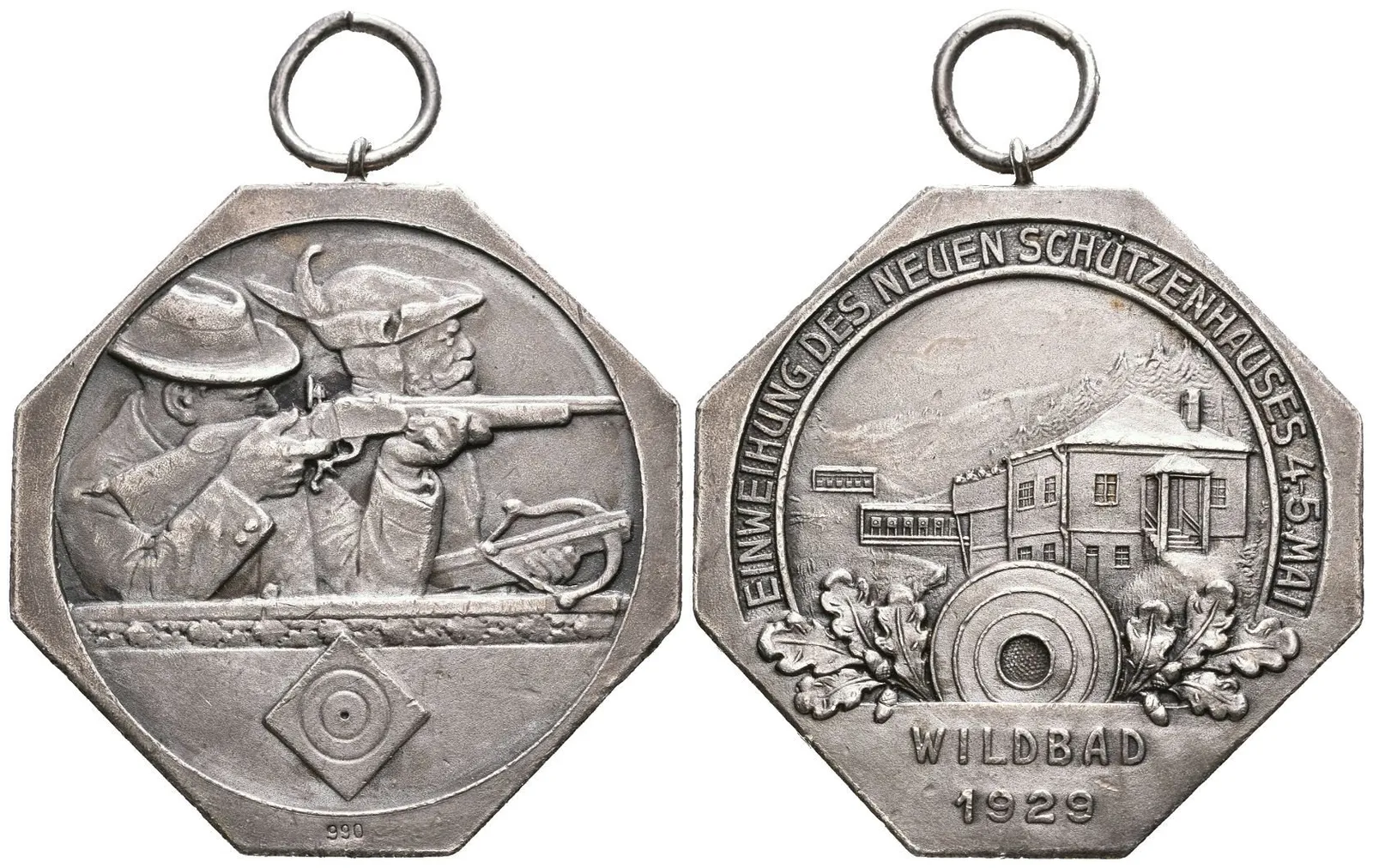 AR Medaile 1929 - K vysvěcení nové střelnice ve Wildbad. — 1