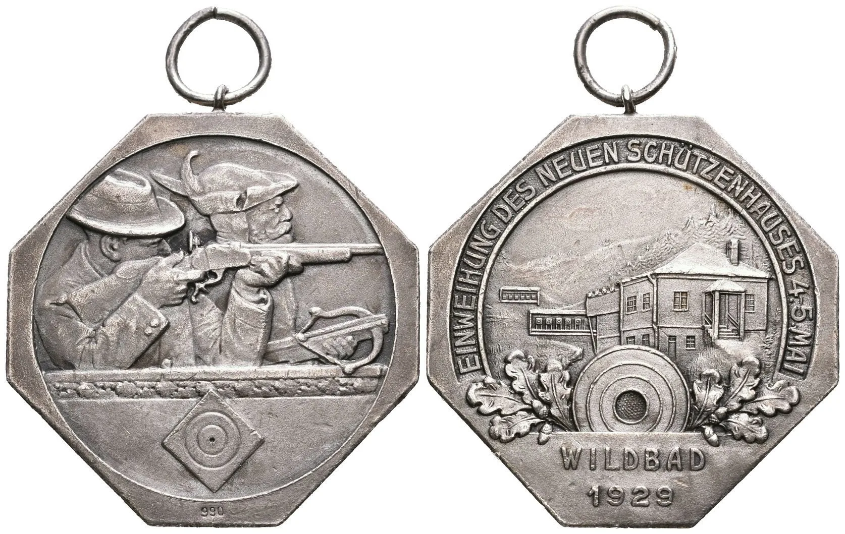 AR Medaile 1929 - K vysvěcení nové střelnice ve Wildbad. — 1