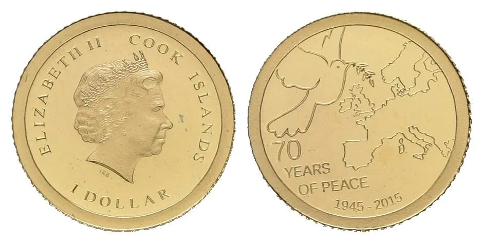 Cook Island, 1 Dollar 2015 - 70 let míru