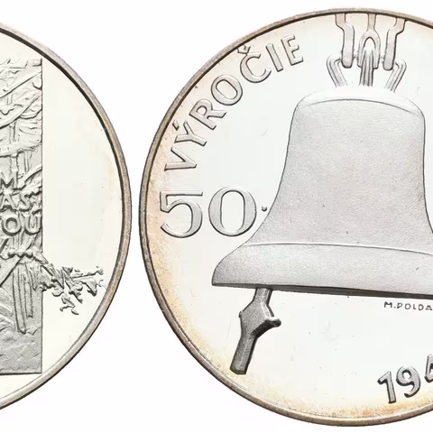 AR Medaile 1994 - K 50. výročí SNP. Zlac. Ag 0,900, 40 mm (38,60 g),