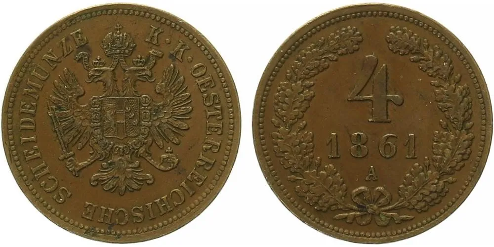 Rakouská a spolková měna, 1857 - 1892 — 1