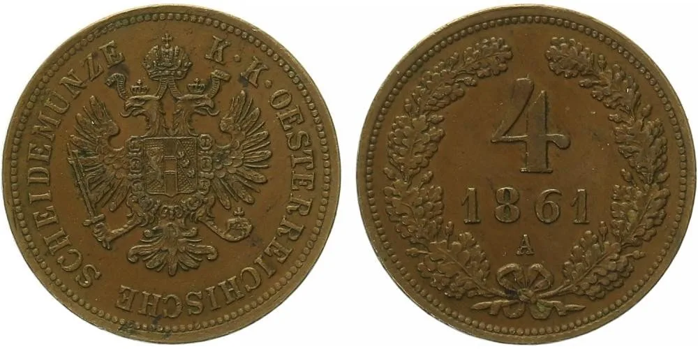 Rakouská a spolková měna, 1857 - 1892 — 1