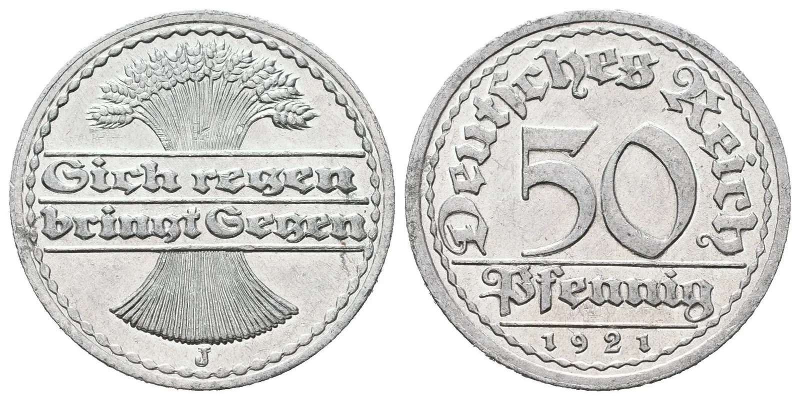 Výmar, 50 Pfennig 1921 J