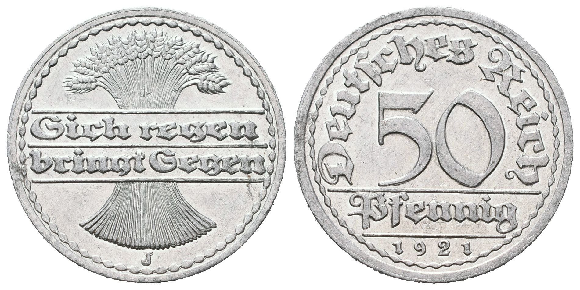 Výmar, 50 Pfennig 1921 J