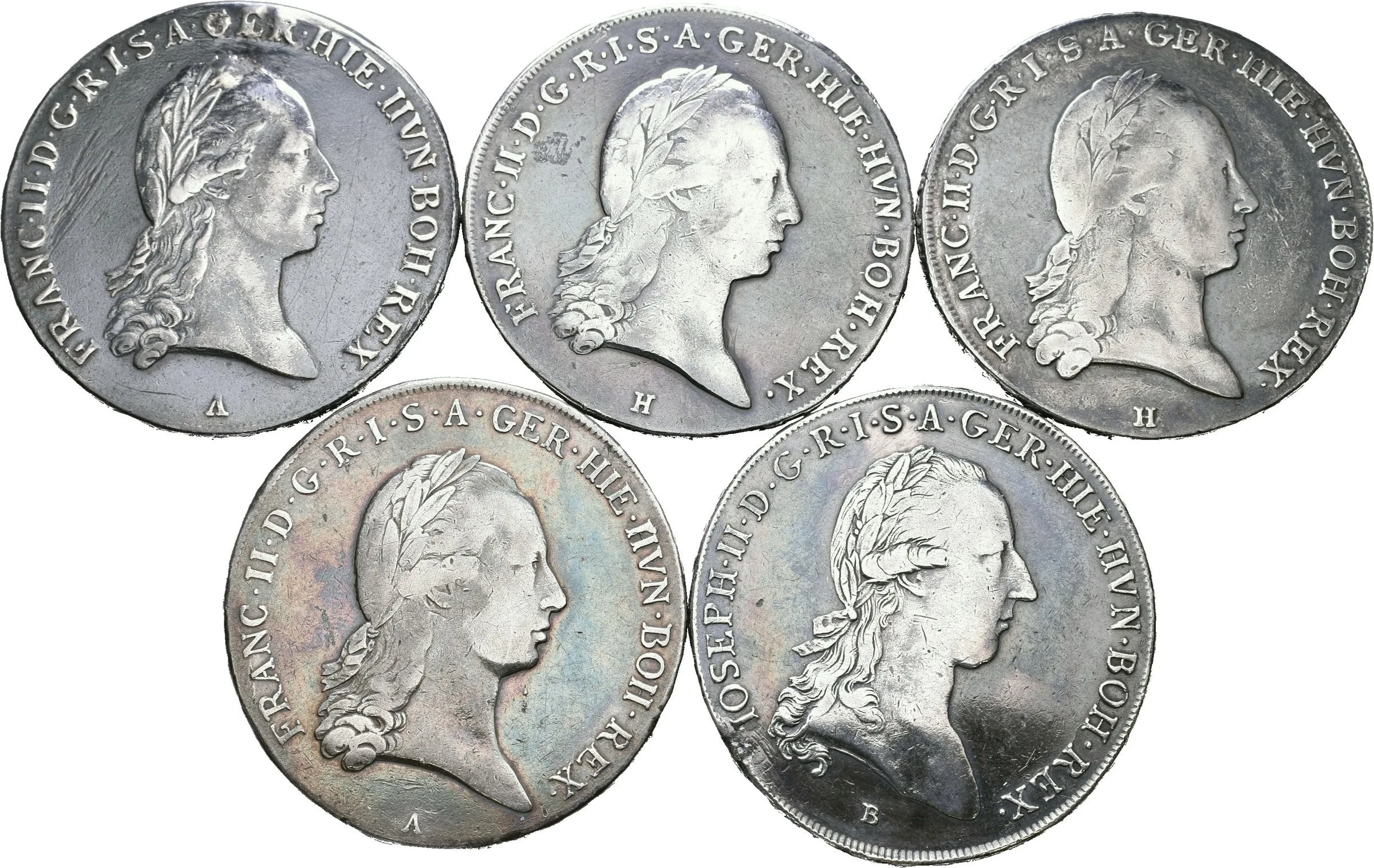 Soubor mincí - Tolar křížový 1784 B, Kremnica - Josef II., — 1