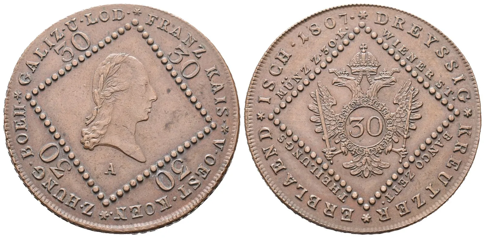 František II., 30 Krejcar 1807 A