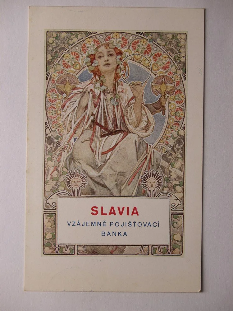Umělecké - Alfons Mucha, Banka Slavia — 1