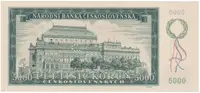 5000 Koruna 1945, perforace "S", Hej.80a - fotografie 2