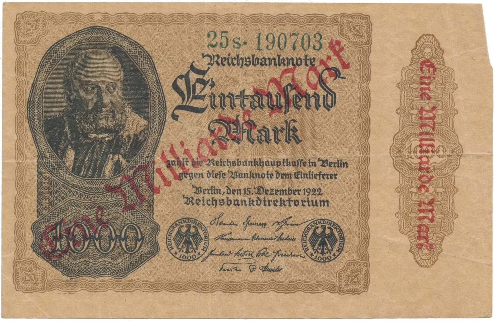 Německo, 1 Milliarde Mark 1923, Ro.110f
