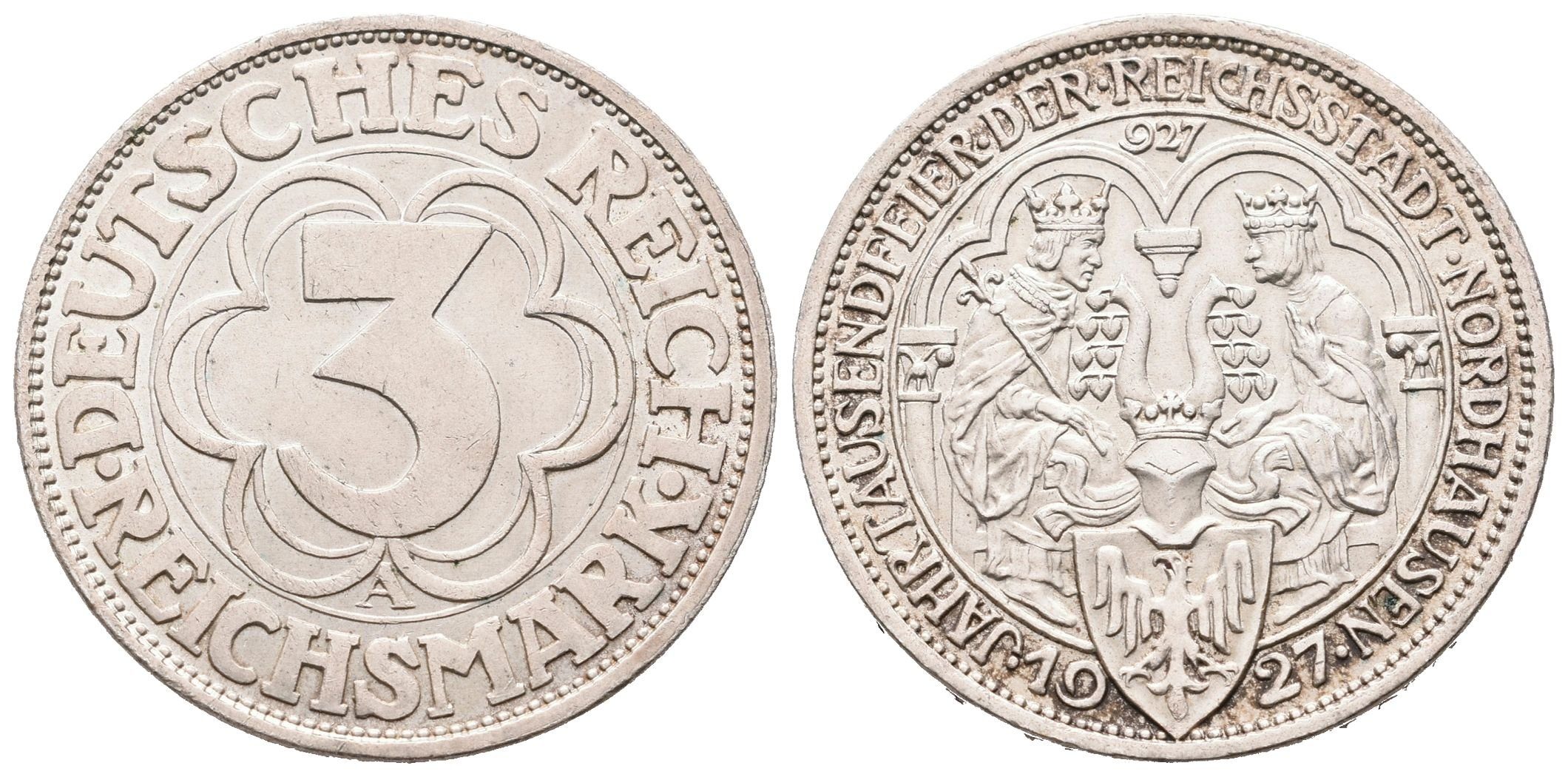 Výmar, 3 Marka 1927 A - Nordhausen